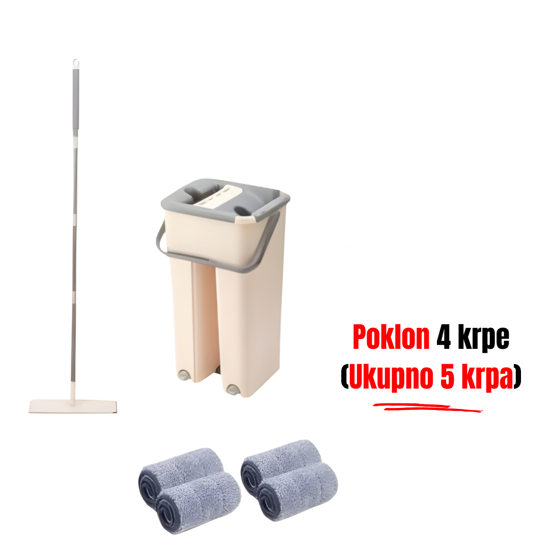 Infinity FLAT Mop (Dvokomorna kanta) + 4 Krpe na POKLON