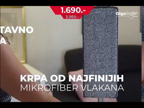 Infinity FLAT Mop (Dvokomorna kanta) + 4 Krpe na POKLON