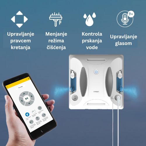 FMART W6 – Pametni robot za čišćenje prozora i APP upravljanjem